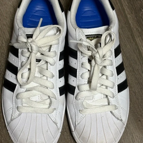 adidas gazelle silver green womens adidas Women's Superstar II Shoes, Size 5.5, White/Black/White main image 1